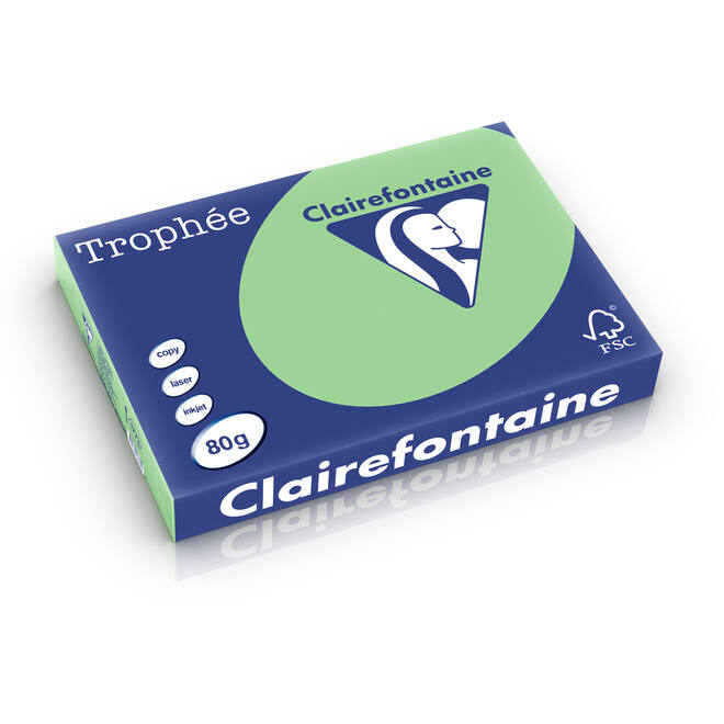 Kopieerpapier A3 lentegroen/grasgroen FSC houtvrij 500 vel, 80 grs.
